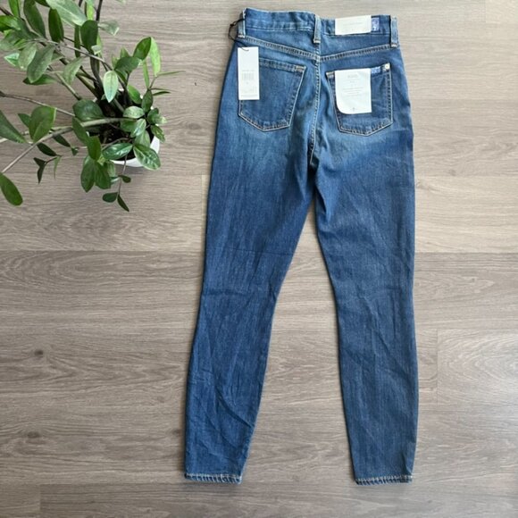 NWT 7 For All Mankind Dark Blue High Rise Skinny Jeans - Picture 9 of 12